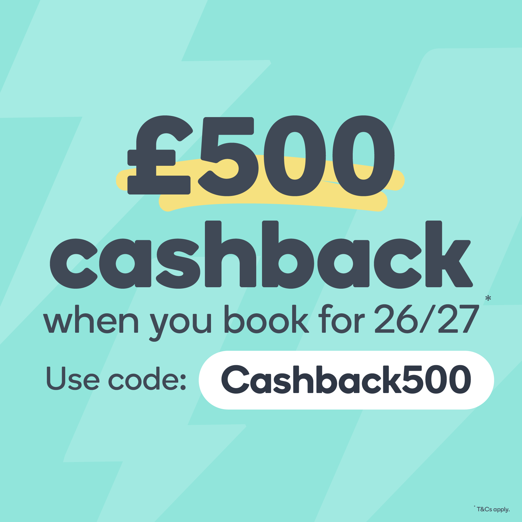 Cashback 500 cashback tile